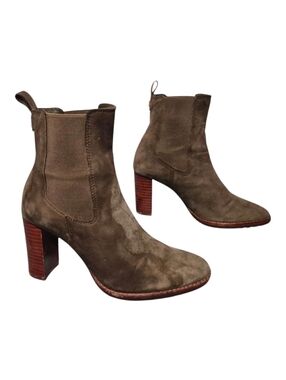 Lauren Ralph Lauren Mylah Burnished Leather Bootie Boots Women's Size 6/6.5